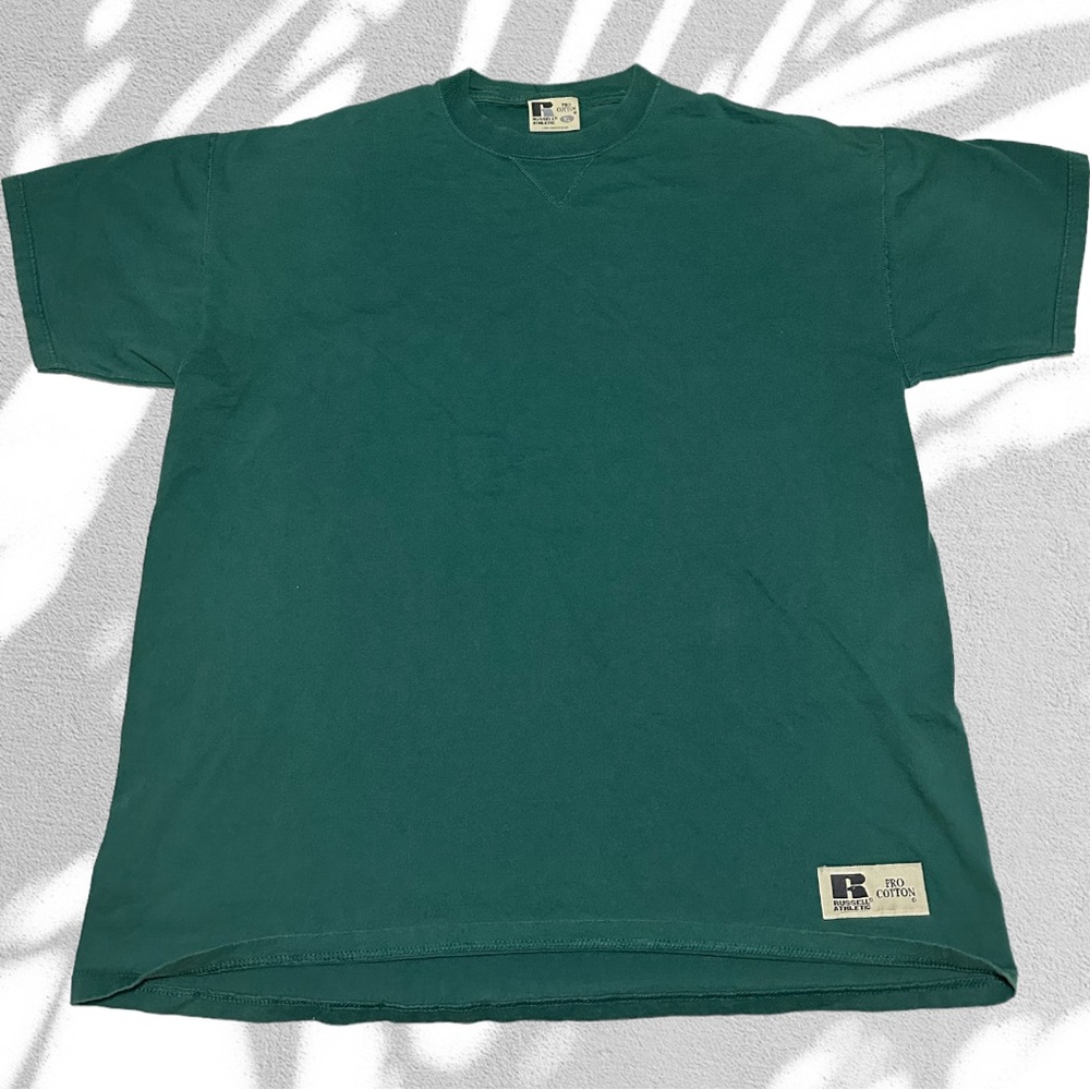 Vintage Russell Pro Cotton Tee Green -XLarge